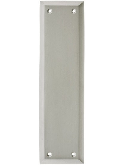 New York Push Plate In Satin Nickel.